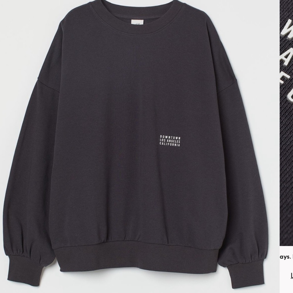 H&M black city love sweatshirt size small